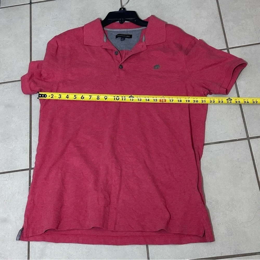 Banana Republic Men Casual Red/Orange‎ Polo Shirt Short Sleeve size Large.